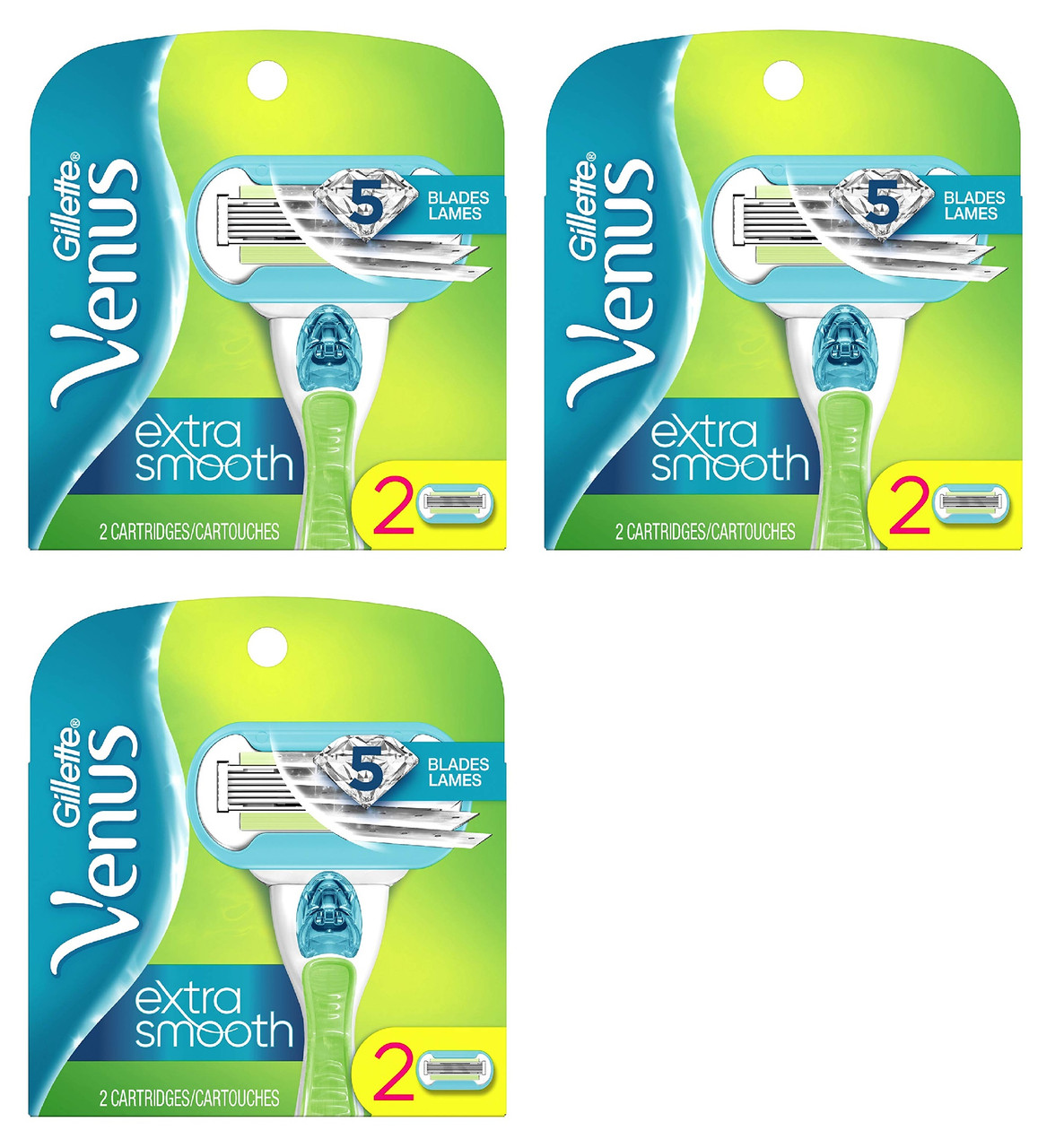 Gillette Venus Extra Smooth 5 Blade Cartridge Refill 6 Count 3 Packs Of 2 Razors Direct