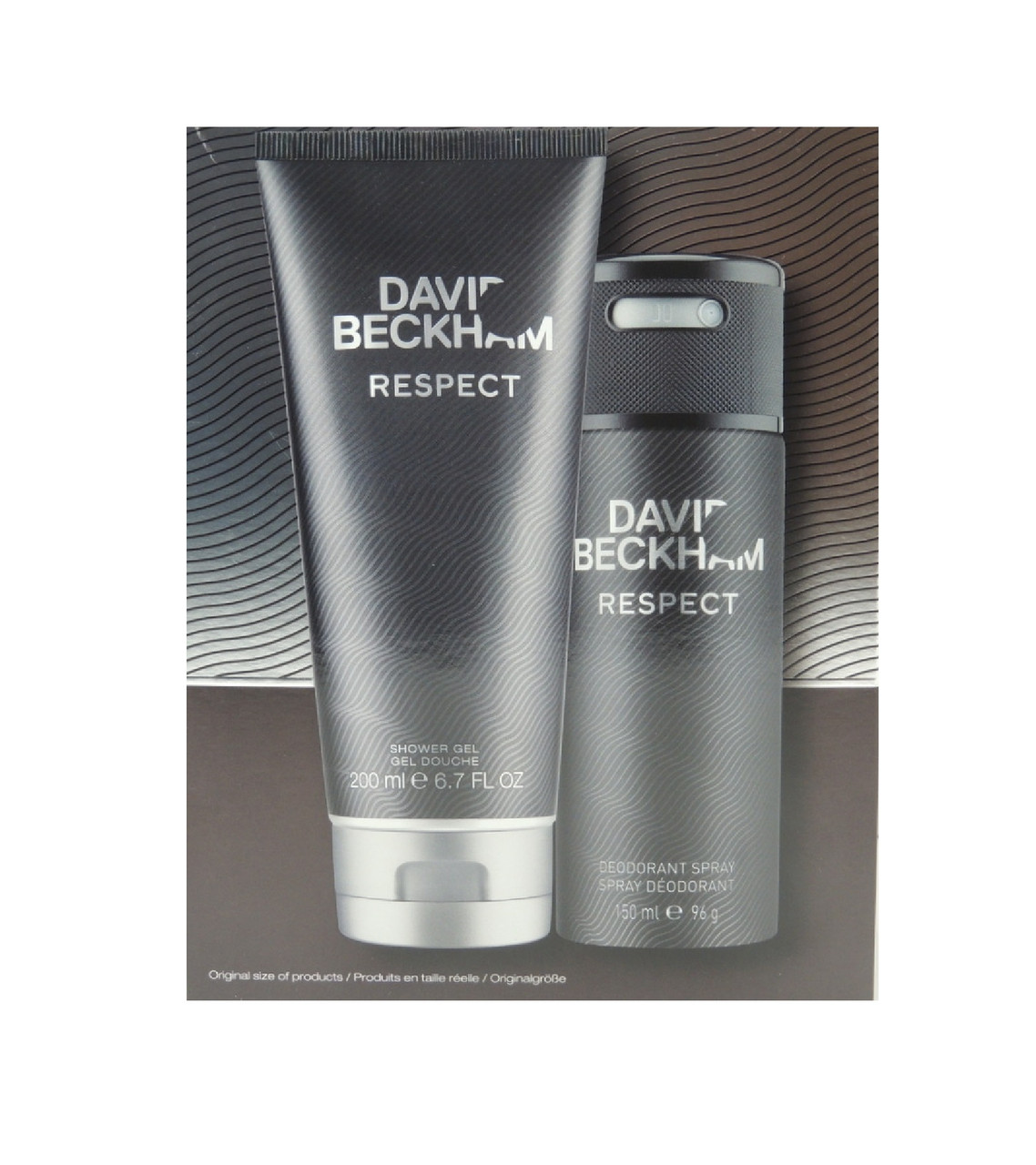 David Beckham Respect Gift Set Shower Gel 6.7 oz Deodorant Spray