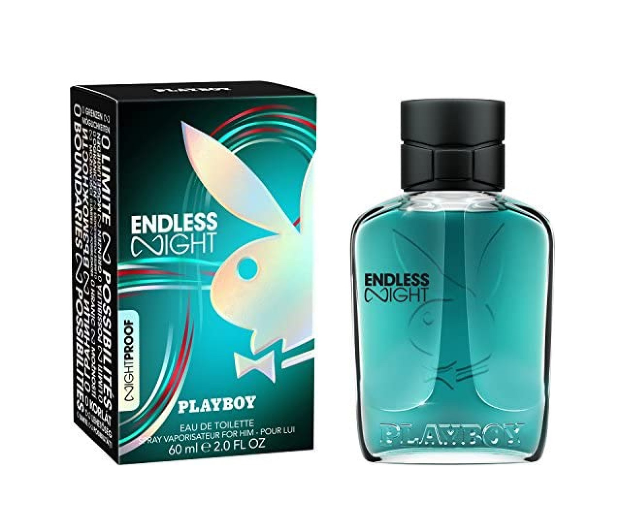 Playboy Endless Night Eau De Toilette Spray for Him 2 oz Razors