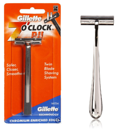 Gillette 7 O'Clock PII Trac II Razor + Trac II Chrome Handle