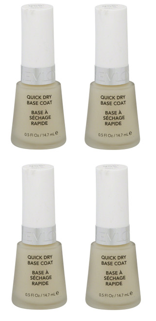 Revlon Quick Dry Base Coat, 0.5 Ounce (4 Pack)