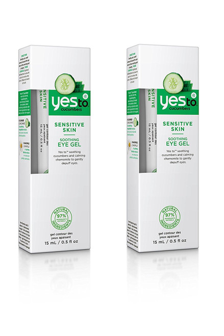 Yes To Cucumbers Sensitive Skin Soothing Eye Gel, 0.5 Oz (Pack of 2)