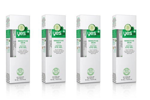 Yes To Cucumbers Sensitive Skin Soothing Eye Gel, 0.5 Oz (Pack of 4)