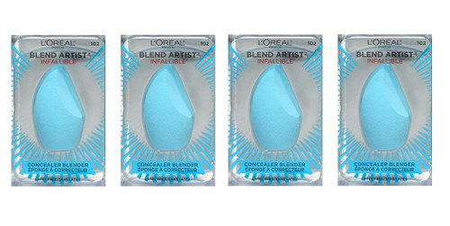 L'Oreal Blend Artist Infallible Concealer Blender, Latex Free (Pack of 4)