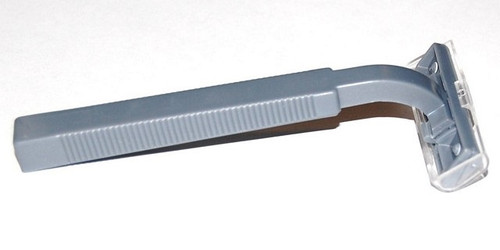 Dual Blade Disposables Grey with Lube Strip - 10 Razors