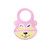 Most Hygenic Silicone Baby Bib with Cute Characters, Pink Bever by Baby Classic