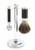 Edwin Jagger- Black Safety Razor Set W/ Brush & Chrome Stand