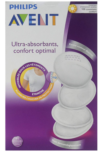 Philips AVENT, Disposable Breast Pads, White, 100 Count, SCF254/13