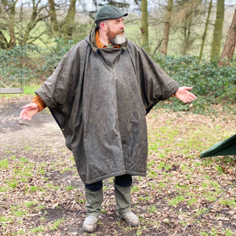 Waxed Cotton Canvas Poncho