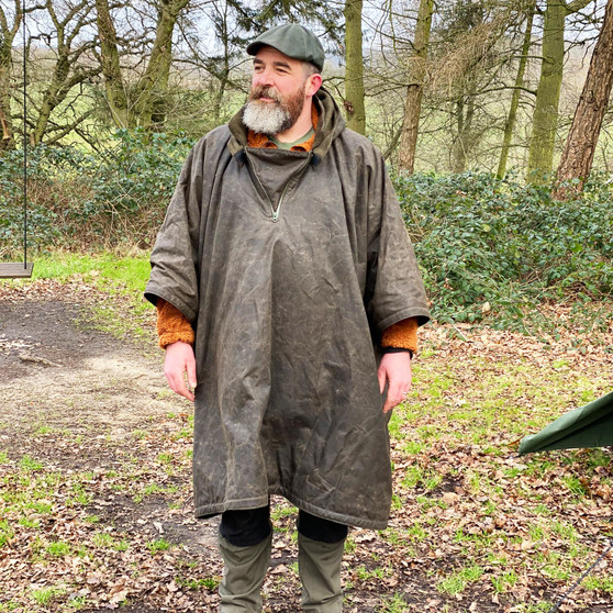 Waxed Cotton Canvas Poncho