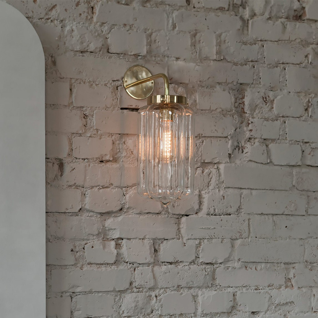 Glass Wall Lamp Clear Deco