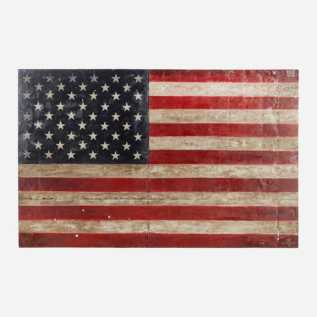 Art on Reclaimed Metal, American Flag
