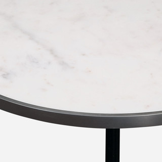 Parisian Bistro Table, White Marble - BOBO Intriguing Objects