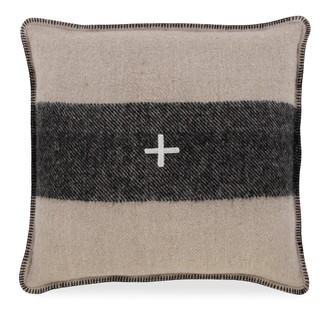 Swiss Army Pillow Cover 24x24 Cream/Black