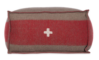 Swiss Army Pouf 24x24x13 Brown/Red