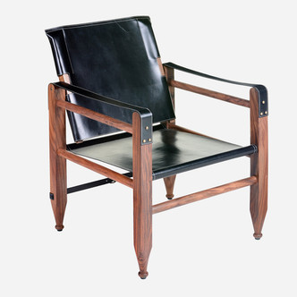 Leather Campaign Chair