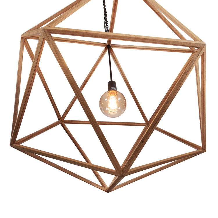 Wooden Polyhedron Natural Large