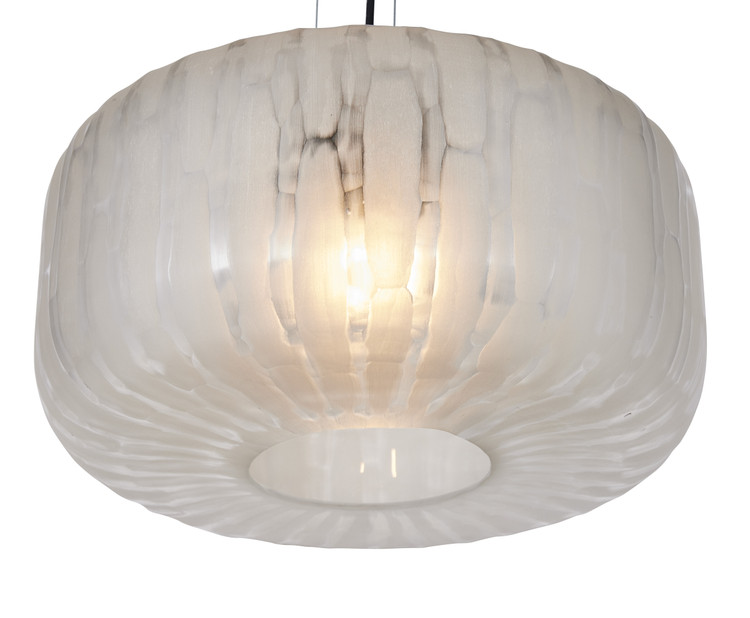 Dune Glass Round Pendant - Clear