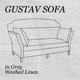 Gustav Sofa Grey Washed Linen