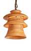 Oak Wood Tiered Pendant Large