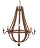 Wine Barrel Chandelier 8 Arms