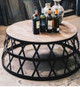 Elephant Coffee Table, Vintage Wood Top