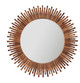 Mirror With Wooden Roller Pin Frame