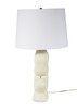 Smooth White Open End Table Lamp Base