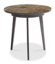 Delilah Side Table With Vintage Metal Top, Lg