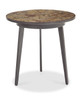 Delilah Side Table With Vintage Metal Top, Lg