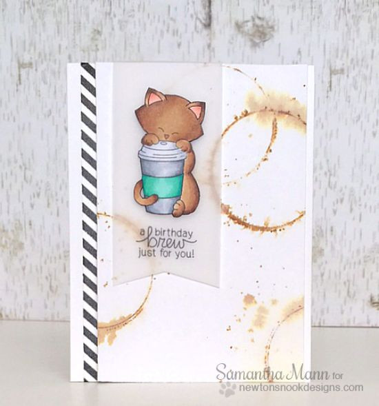 Newton Loves Coffee | 4x6 Photopolymer Stamp Set | ©2015 Newton's Nook Designs
