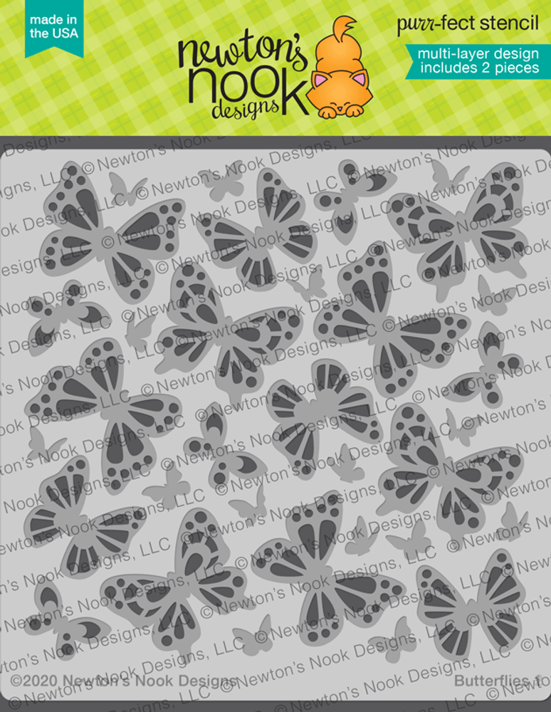 Download Butterflies Stencil Set Newton S Nook Designs