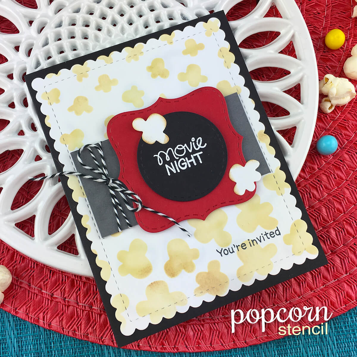 Popcorn Stencil - Newton’s Nook Designs