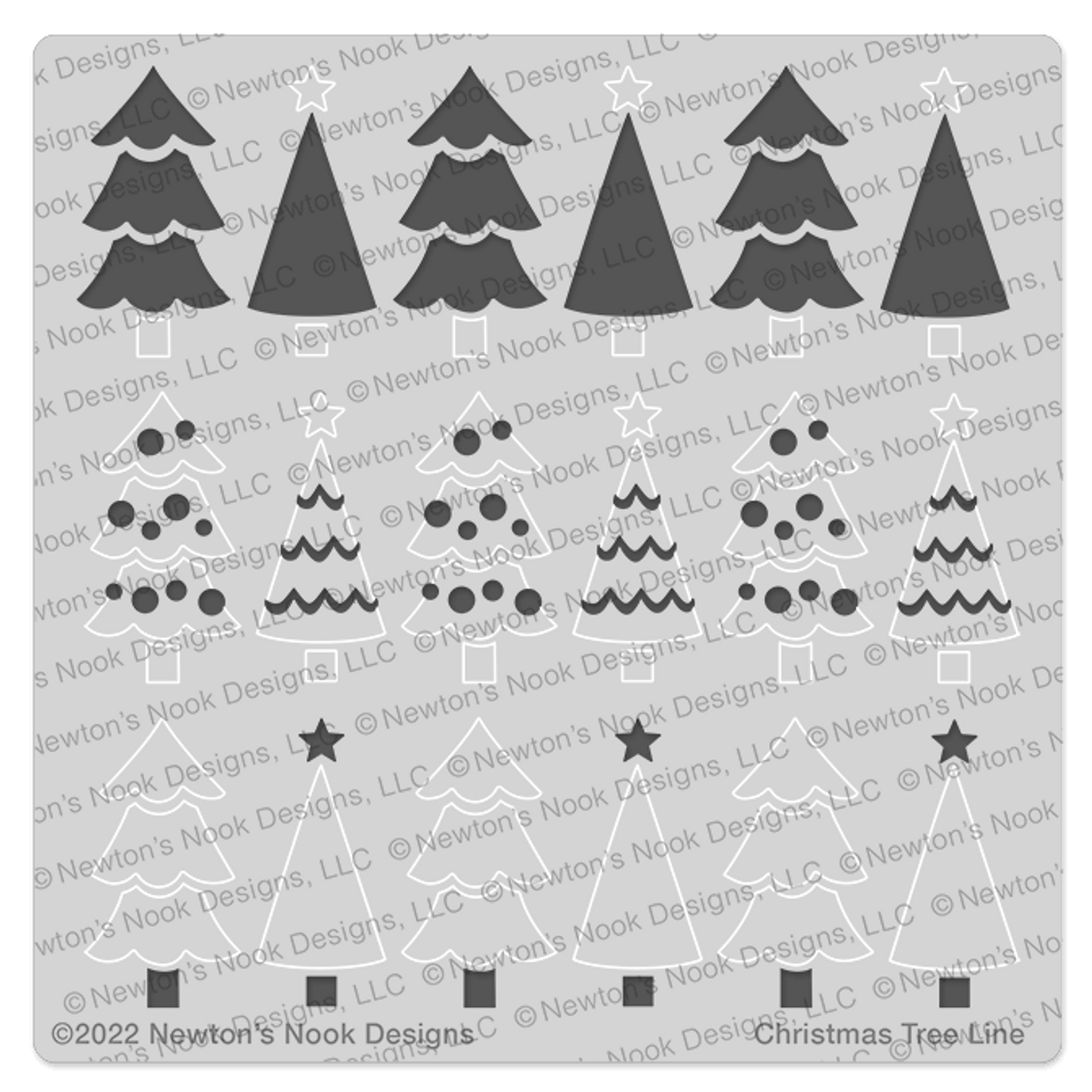 Christmas Tree Line Stencil Newton s Nook Designs christmas-tree-line-stencil-newton-s-nook-designs