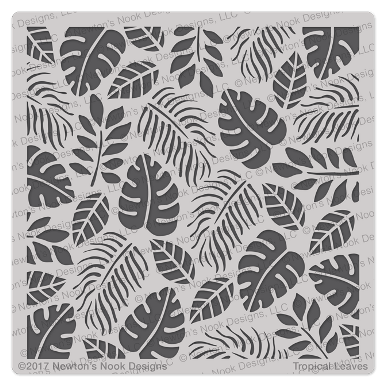 Tropical Leaves Stencil - Newton's Nook Designs