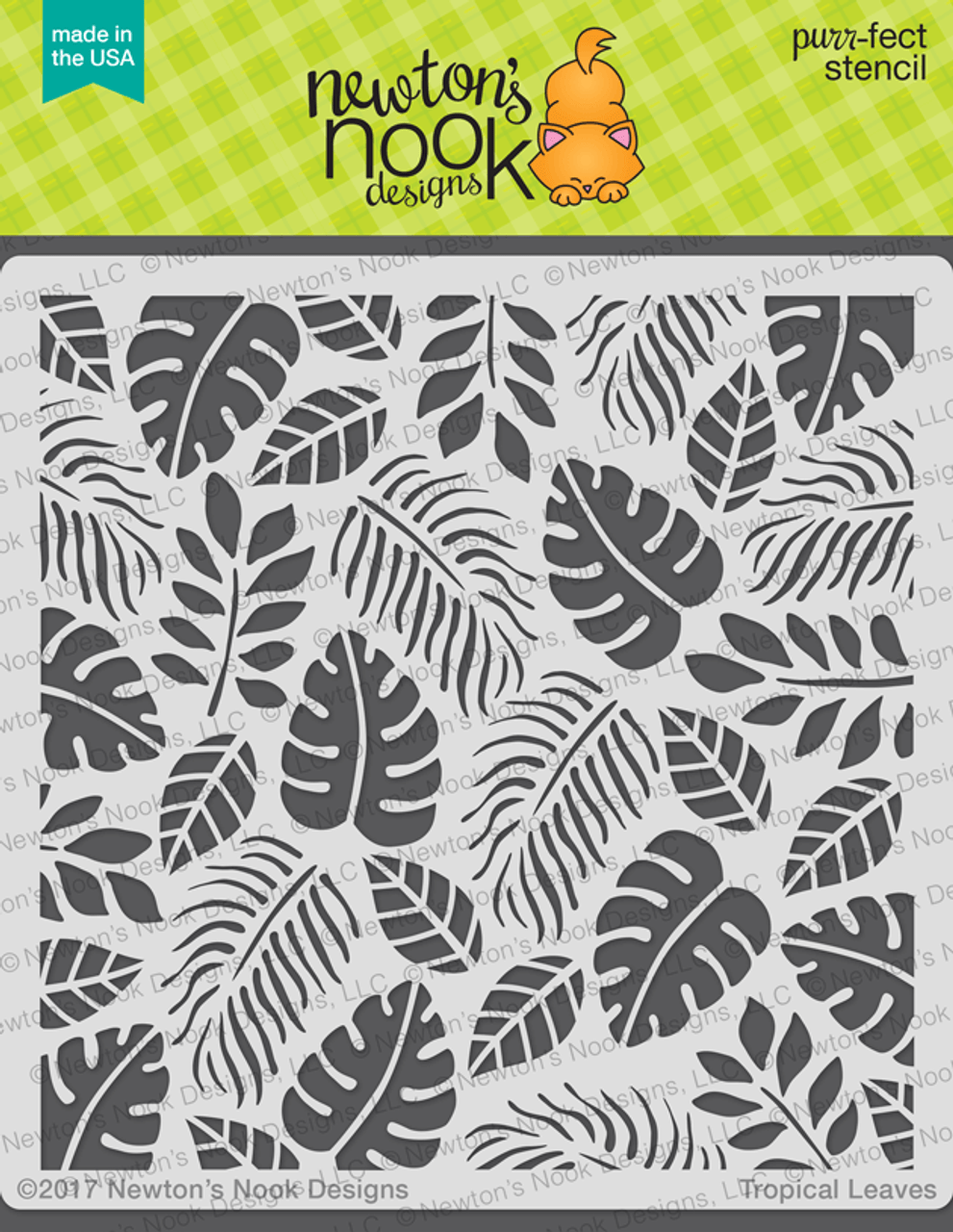 Tropical Leaves Stencil - Newton's Nook Designs tropical-leaves-stencil-newton-s-nook-designs