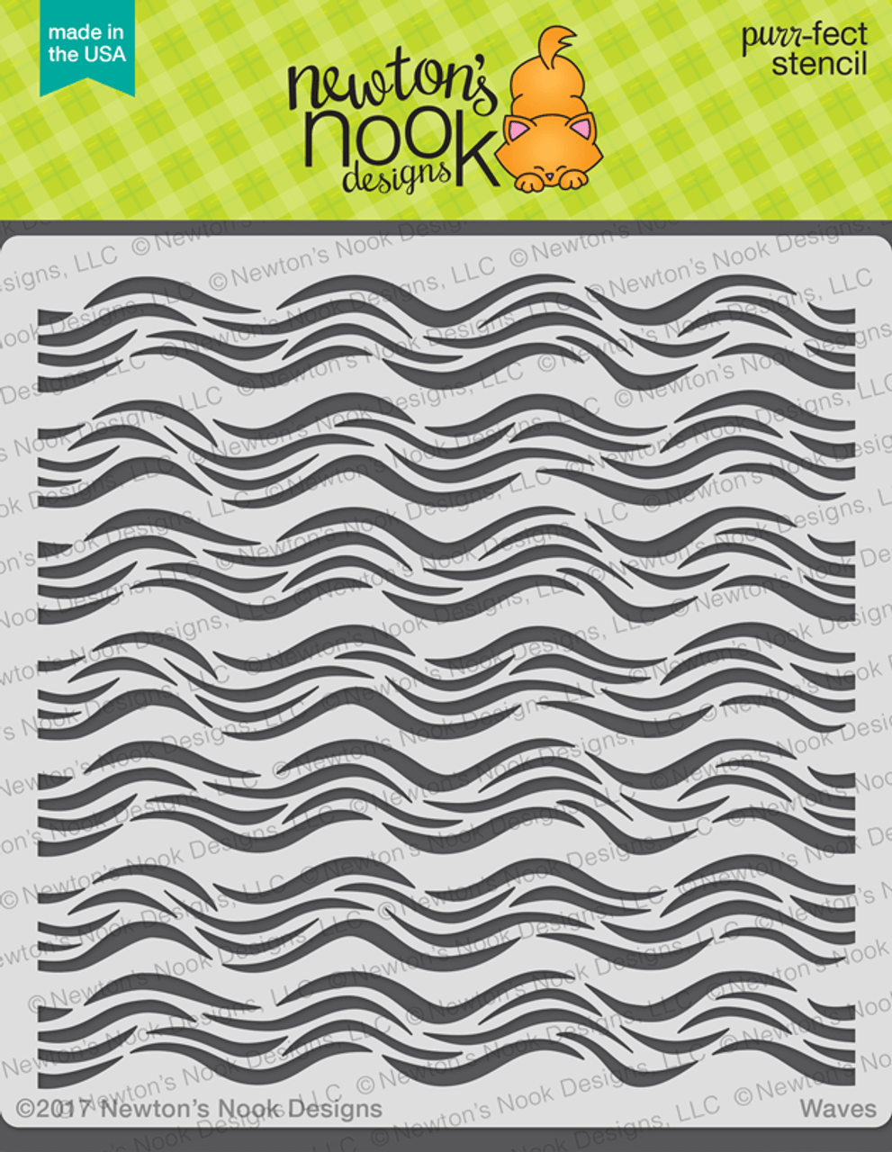Waves Stencil - Newton's Nook Designs waves-stencil-newton-s-nook-designs