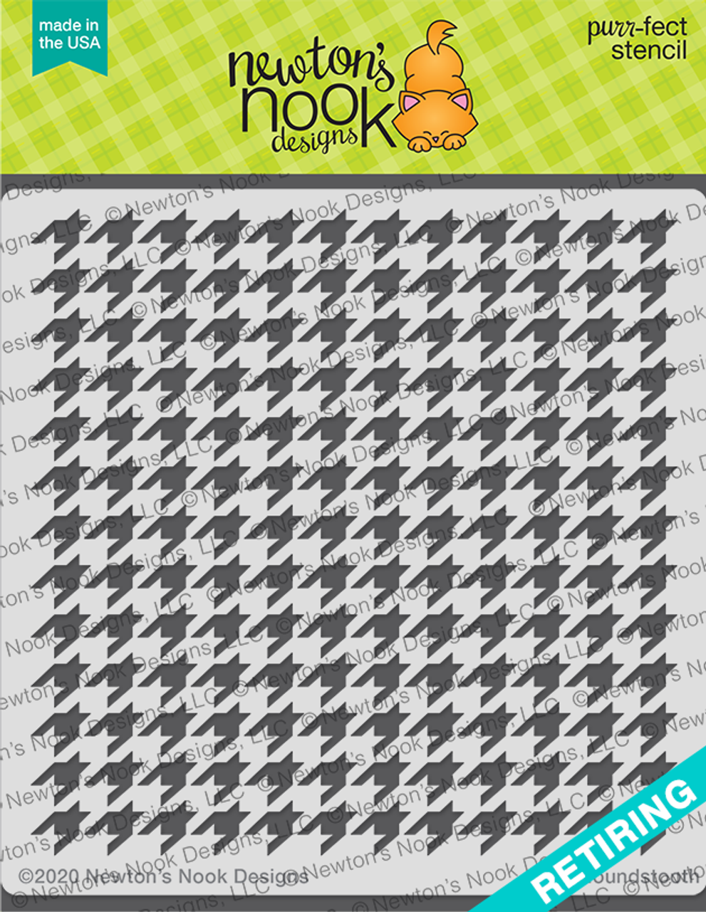 Houndstooth Stencil - Newton's Nook Designs