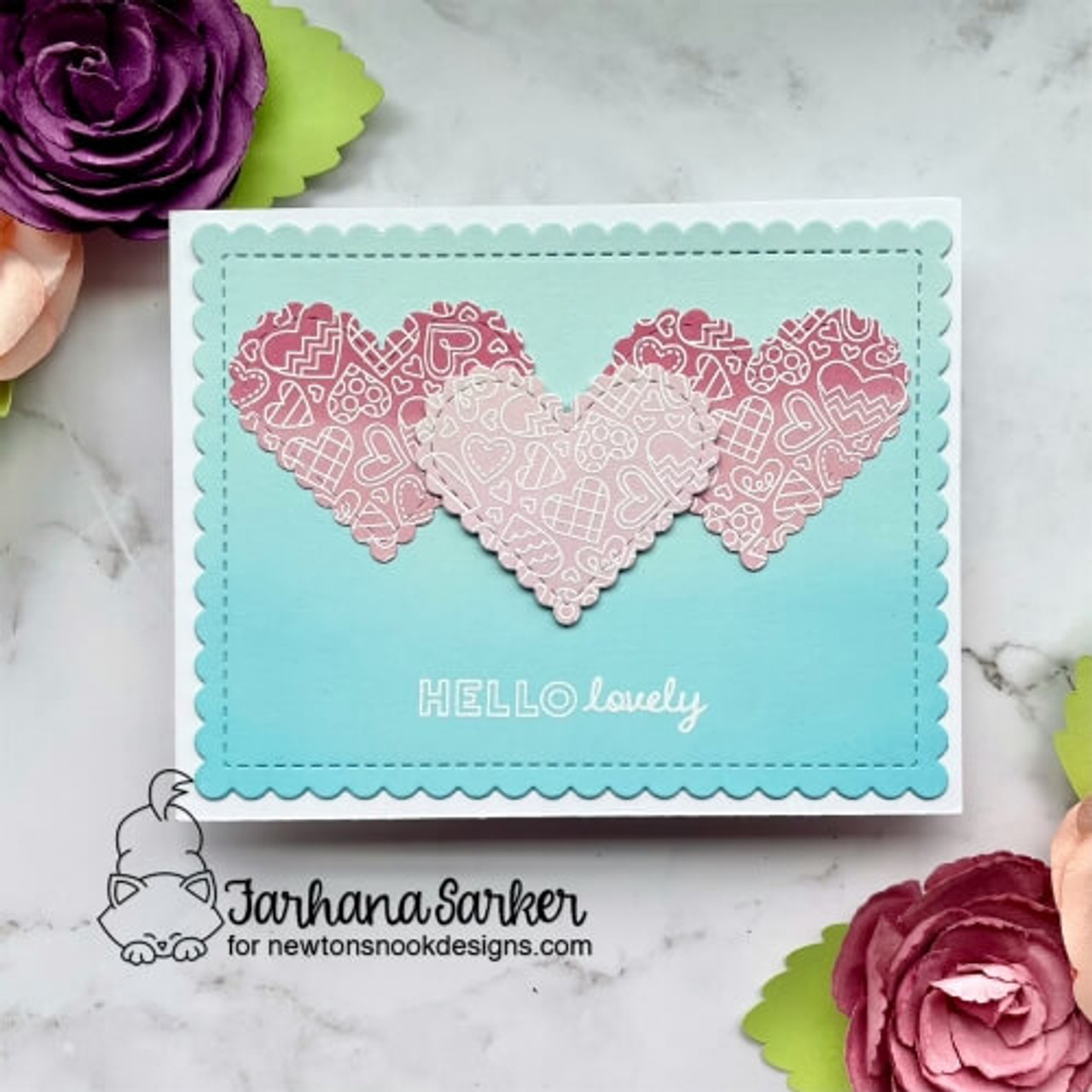 Blooming Heart, Framelits Die & Stamp Set