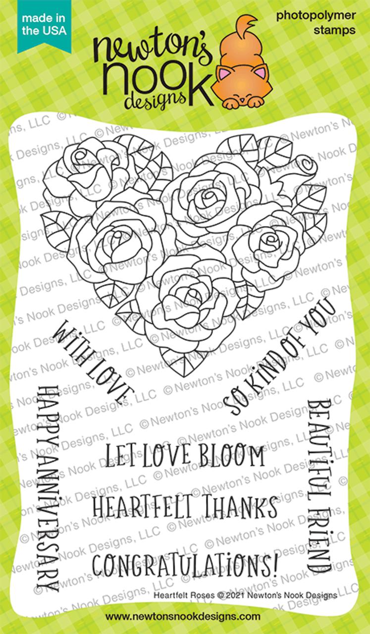 Roses & Hearts Multi Step clear layered stamps
