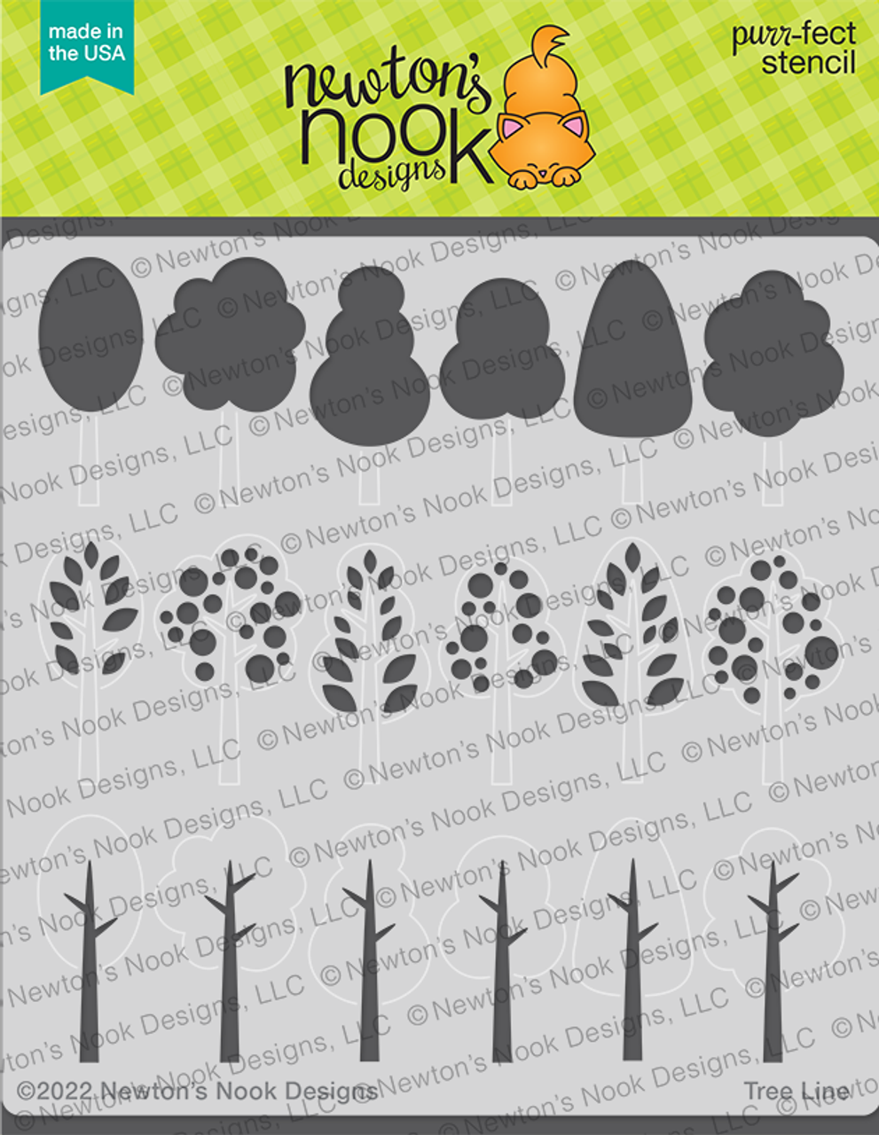 Tree Line Stencil - Newton's Nook Designs tree-line-stencil-newton-s-nook-designs