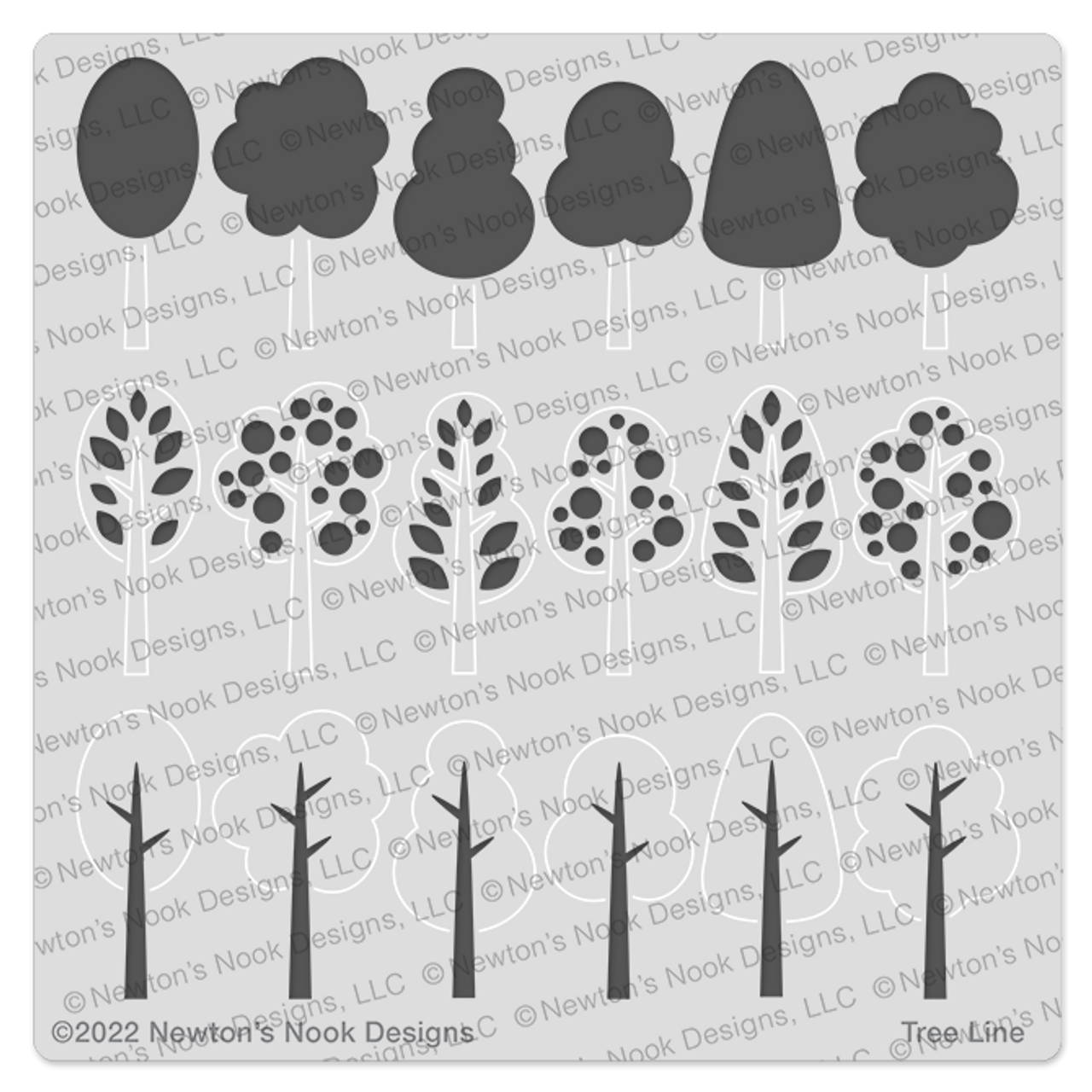 Tree Line Stencil - Newton's Nook Designs