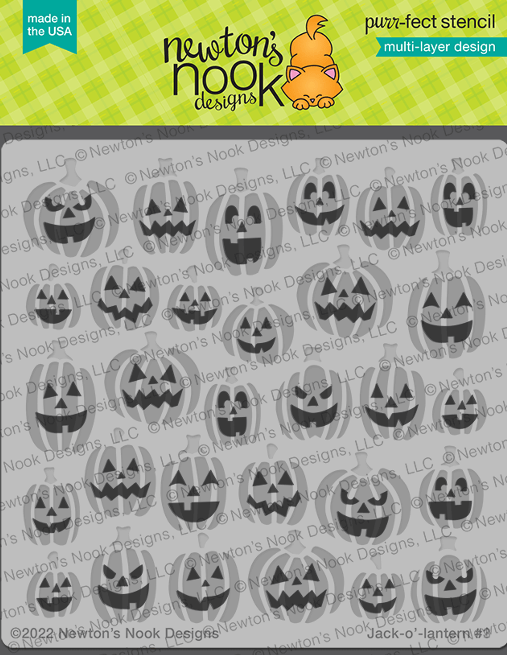 Jack-o'-lantern Stencil Set - Newton's Nook Designs 55-printable-pumpkin-carving-stencils-and-free-patterns