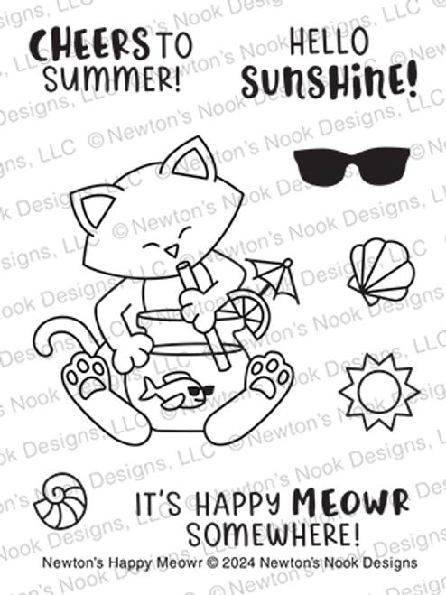 Newton's Happy Meowr Stamp Set ©2024 Newton's Nook Designs