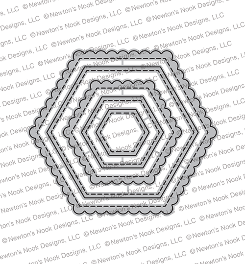 Hexagon Frames Die Set ©2024 Newton's Nook Designs