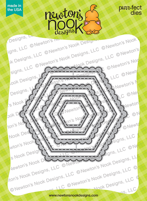 Hexagon Frames Die Set ©2024 Newton's Nook Designs