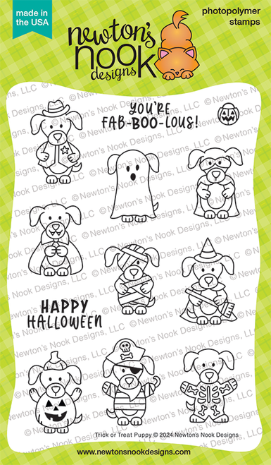 Trick or Treat Puppy Stamp Set ©2024 Newton's Nook Designs