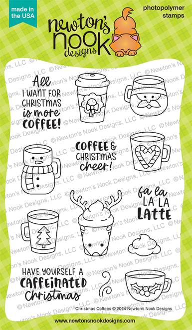 Christmas Coffees Stamp Set ©2024 Newton's Nook Designs