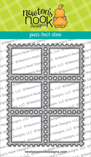 Postage Stamp Layout Die ©2024 Newton's Nook Designs