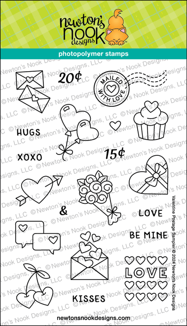 Valentine Postage Sampler Stamp Set ©2024 Newton's Nook Designs